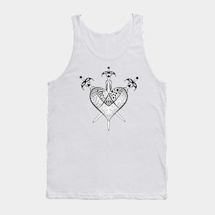 zentangle heart Tank Top